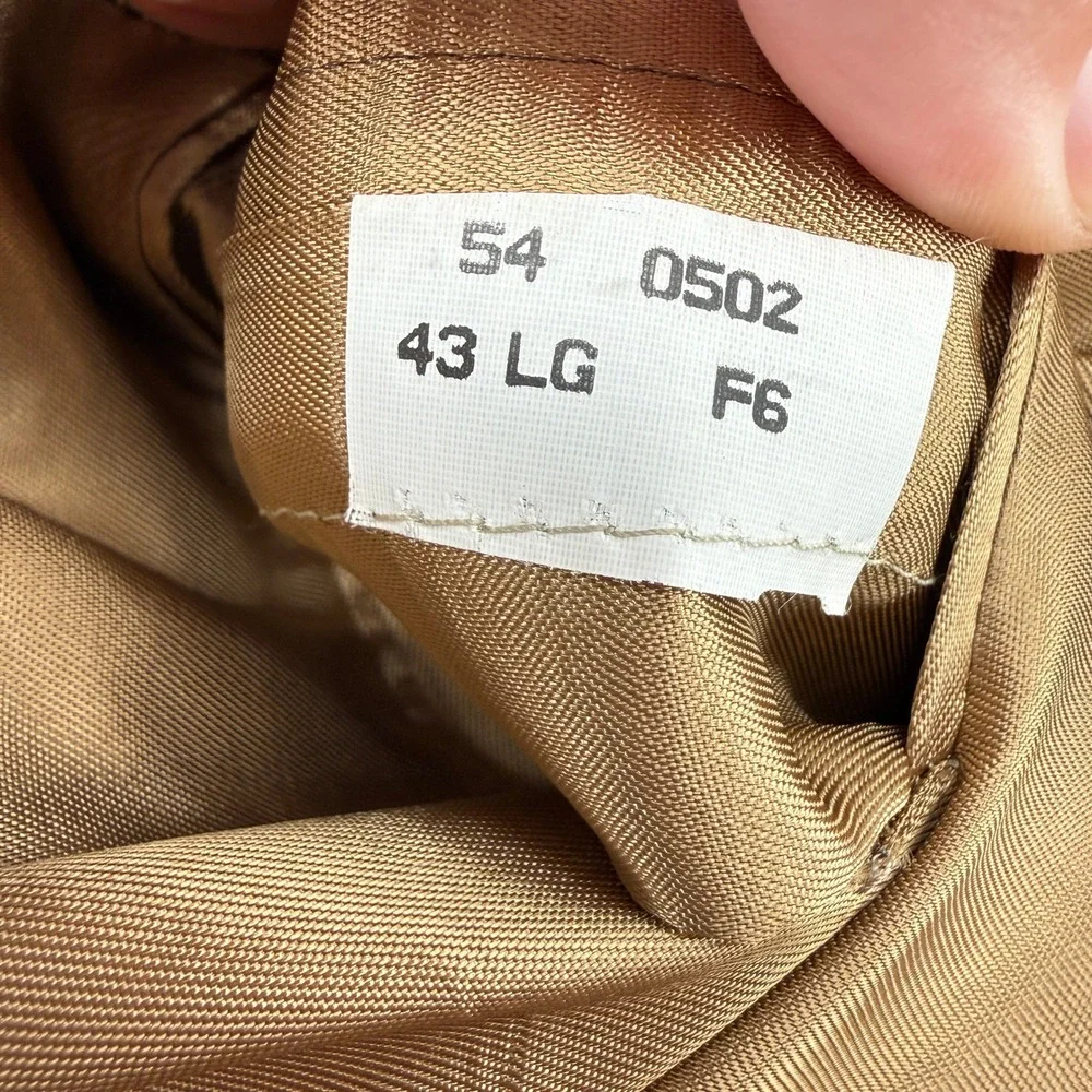 Brooks‎ Brothers Sport Coat VTG 43LG Tan Glen Plaid Two Button Blazer Jacket USA